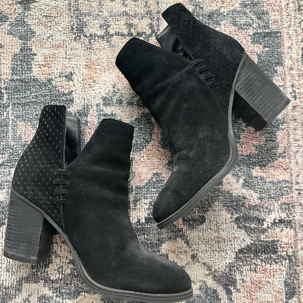Black heeled booties